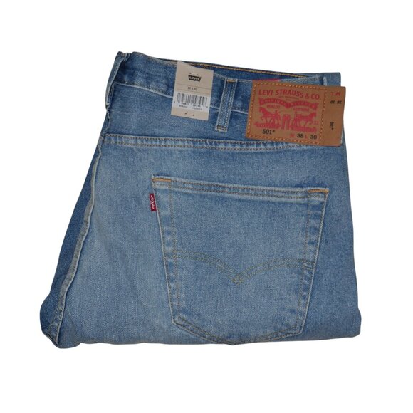 Levis 501 Original Fit Straight Leg Button Fly Denim Jeans Men's Size 38X30 NEW! - Picture 6 of 10